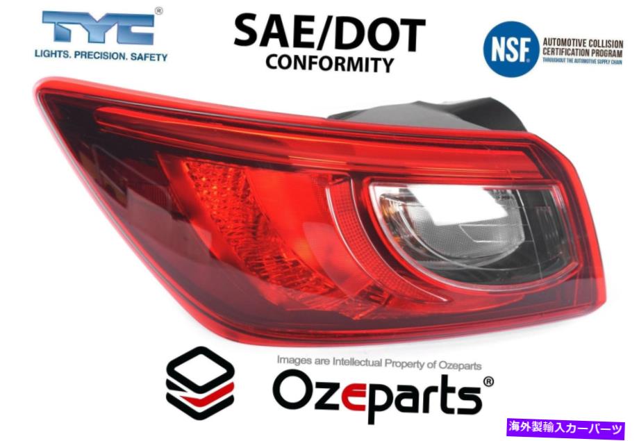 USテールライト LH左手のテールライトリアランプはマツダCX-3 DKシリーズSUV 2015~2019のためのLEDいいえ LH Left Hand Tail Light Rear Lamp No LED For Mazda CX-3 DK Series SUV 2015~2019【並行輸入品】|Us Custom Parts Shop USDM