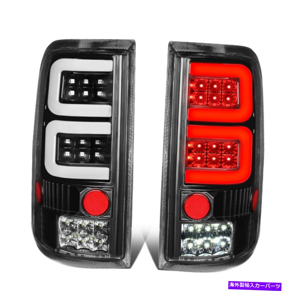 USテールライト (二重LED C字型バー)04-08フォードF150 LOBOのための黒クリアテールブレーキライト (DUAL LED C-SHAPE BAR) Black Clear Tail Brake Lights for 04-08 Ford F150 Lobo【並行輸入品】|Us Custom Parts Shop USDM