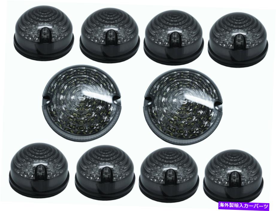 USテールライト 73mm LEDアップグレードランプキット - ランドローバーディフェンダーのための煙レンズLEDスタイルライト 73mm LED UPGRADE LAMPS KIT - Smoke Lens LED Style light For Land Rover Defender【並行輸入品】