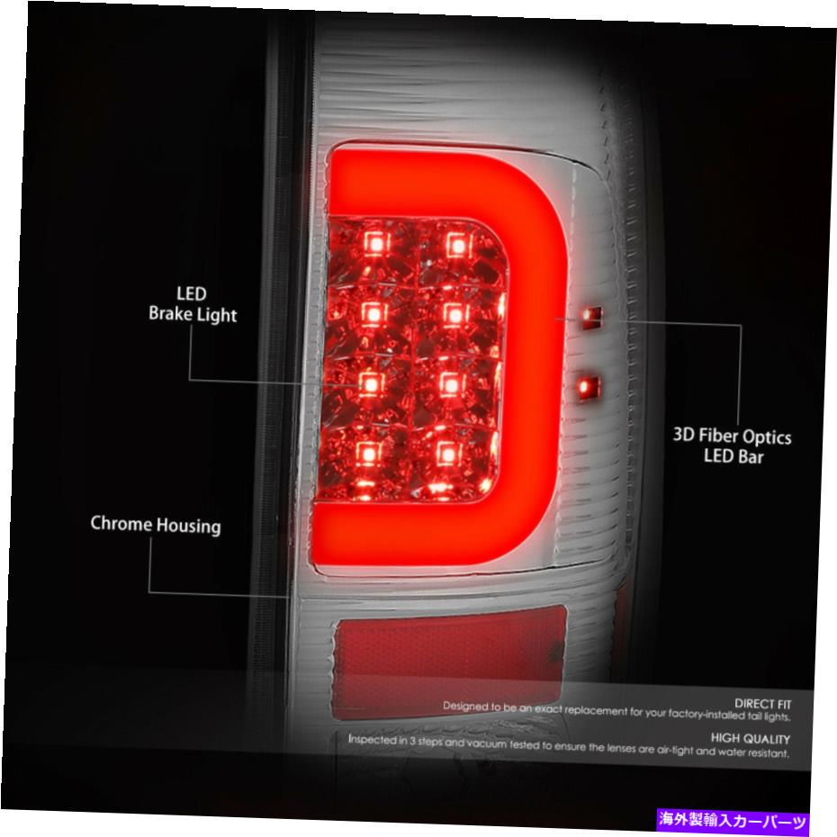 USテールライト 2008-2016 Ford F250-F550スーパーデューティのためのペアクロームクリアLED C-BARテールライト PAIR CHROME CLEAR LED C-BAR TAIL LIGHT FOR 2008-2016 FORD F250-F550 SUPER DUTY【並行輸入品】