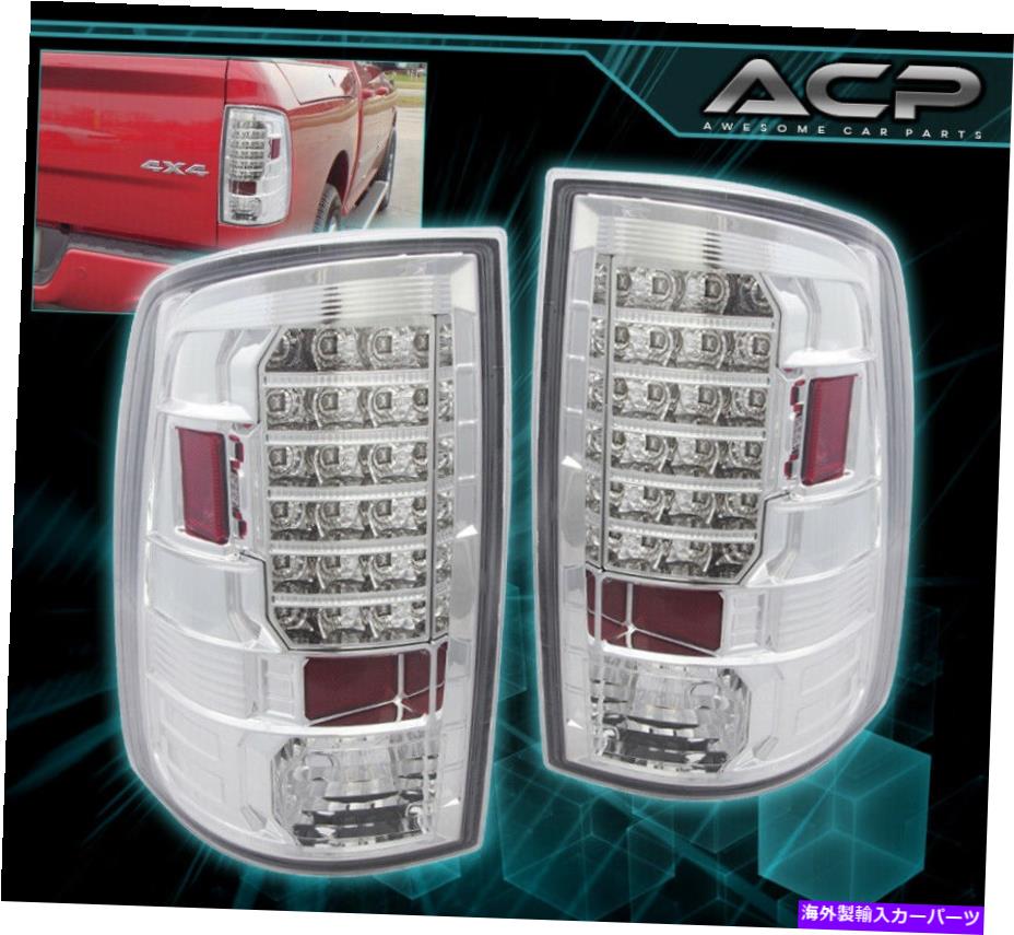 USテールライト 09-18 RAM 1500交換用LEDスタイルブレーキストップテールライトランプセットクリア For 09-18 Ram 1500 Replacement LED Style Brake Stop Tail Lights Lamps Set Clear【並行輸入品】