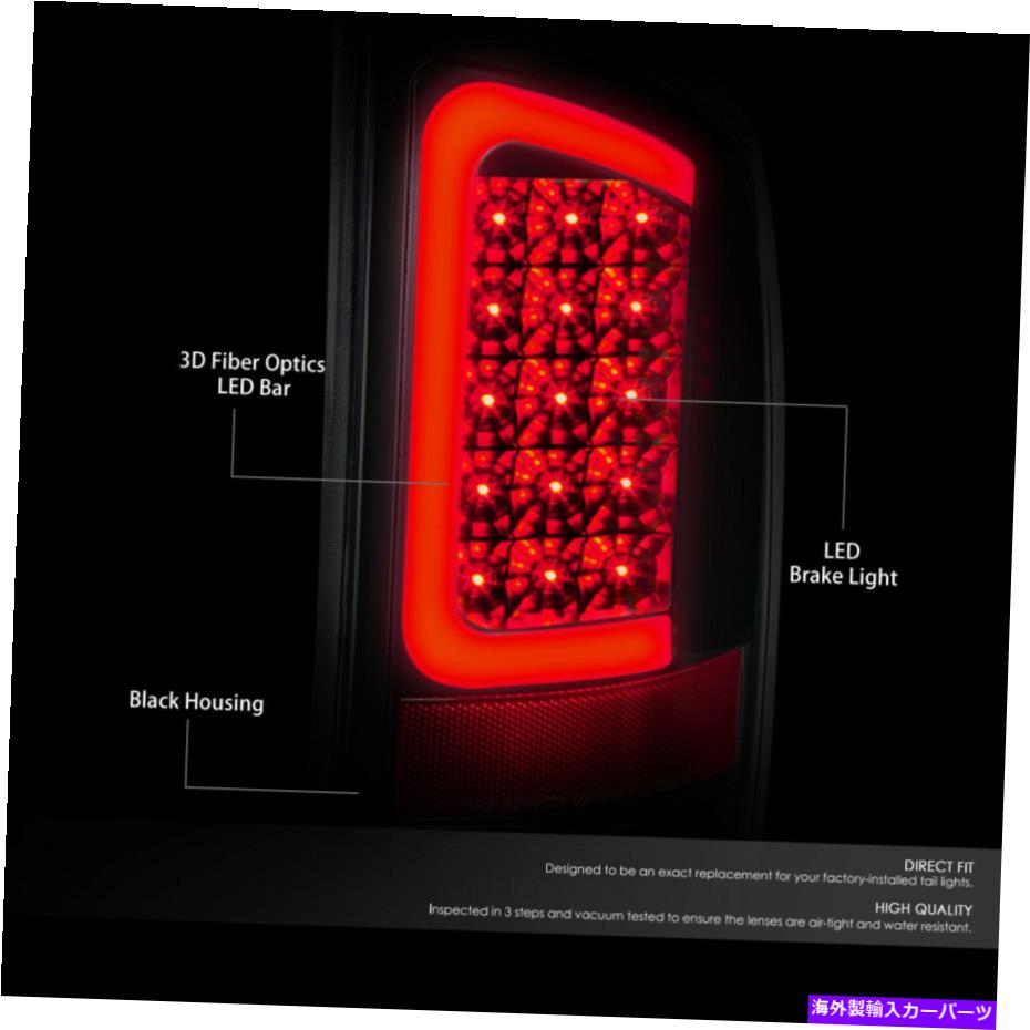 USテールライト 02-06 RAM 1500/2500/3500ブラックハウジングクリアレンズ3D LEDブレーキテールライト FOR 02-06 RAM 1500/2500/3500 BLACK HOUSING CLEAR LENS 3D LED BRAKE TAIL LIGHTS【並行輸入品】