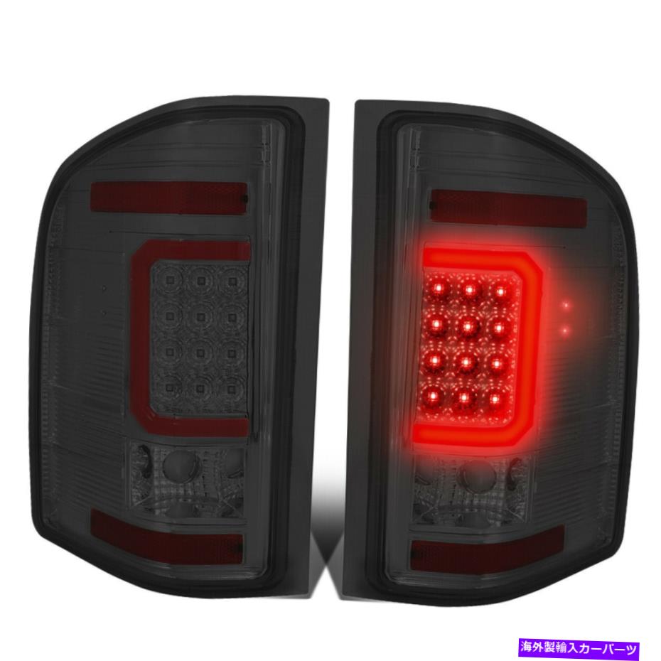 USテールライト （赤3D LED C字型バー）燻製レンズリアテールブレーキライト07-14 Silverado (RED 3D LED C-SHAPE BAR) Smoked Lens Rear Tail Brake Lights for 07-14 Silverado【並行輸入品】