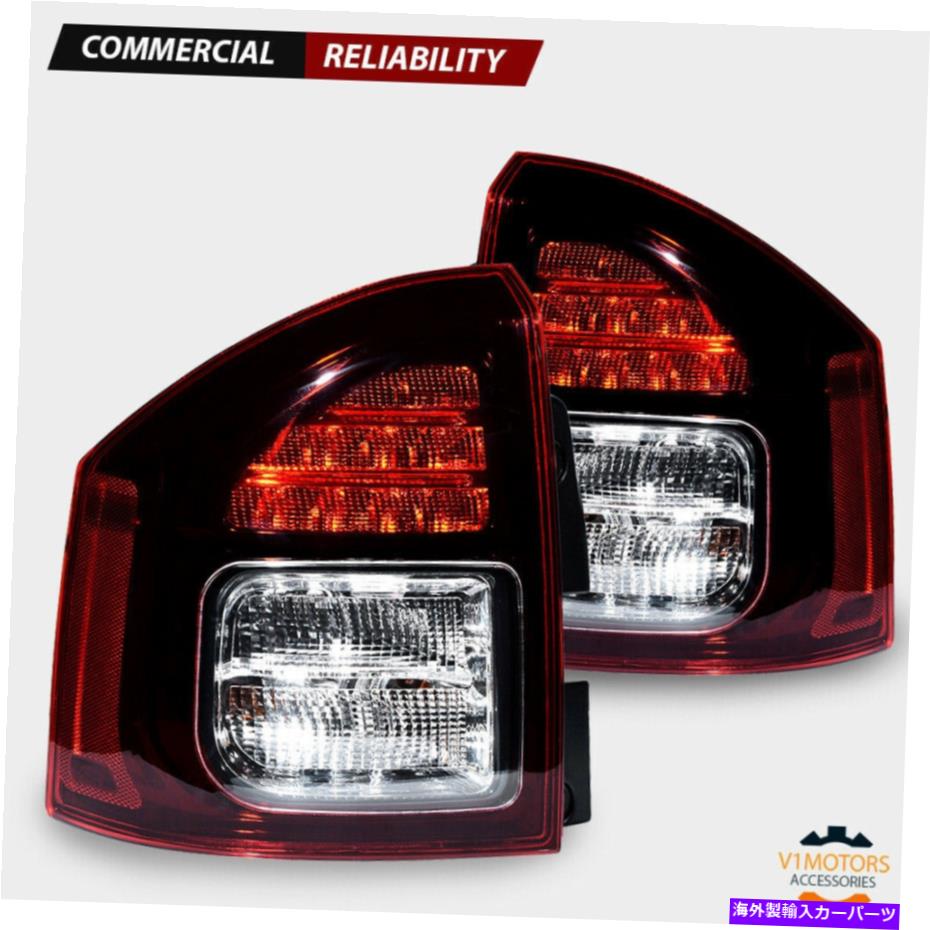 USテールライト 1対左右テールライトアセンブリクリアレッドレンズ2014-2017ジープコンパス 1 Pair Left Right Tail Lights Assembly Clear Red Lens for 2014-2017 Jeep Compass【並行輸入品】