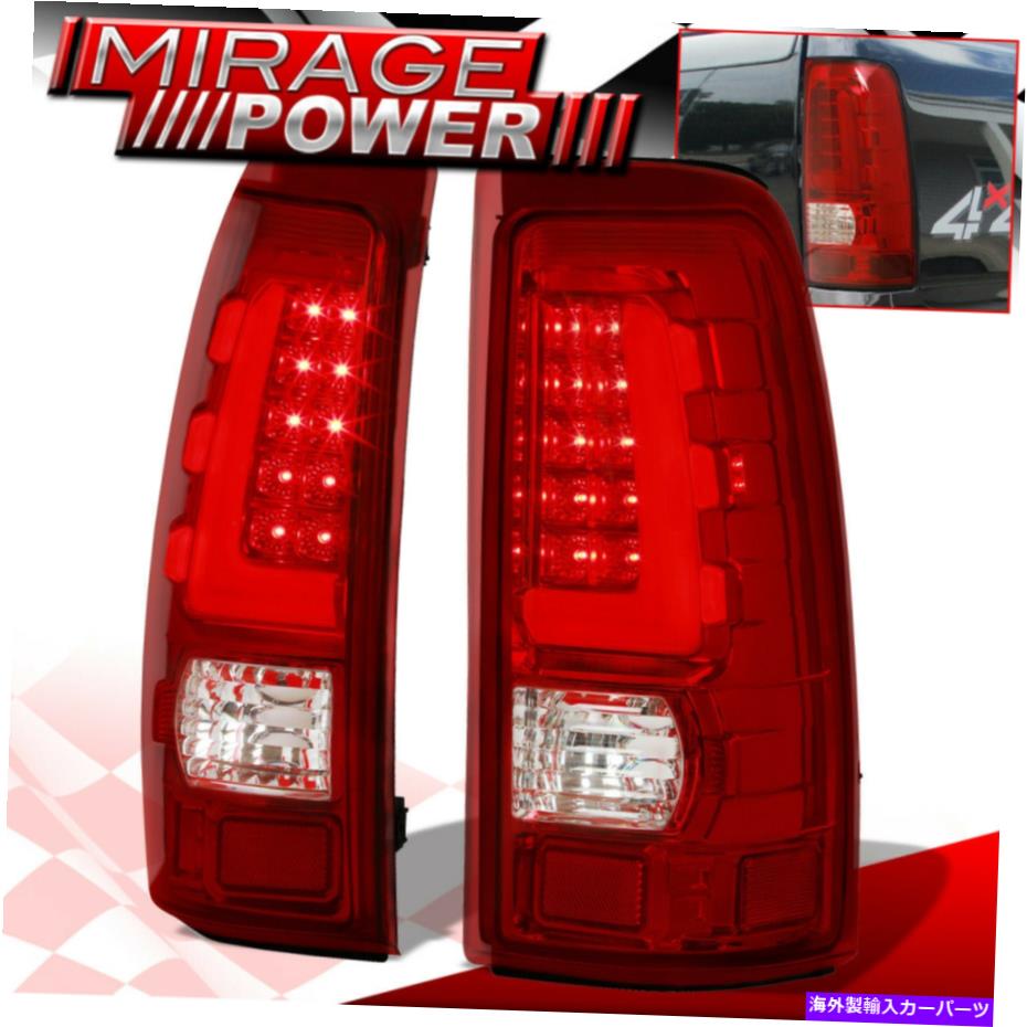 USテールライト 赤いレンズチューブスタイルLEDテールライトランプ99-06 Silverado / Sierra 1500 Red Lens Tube Style LED Tail Lights Lamps For 99-06 Silverado / Sierra 1500【並行輸入品】