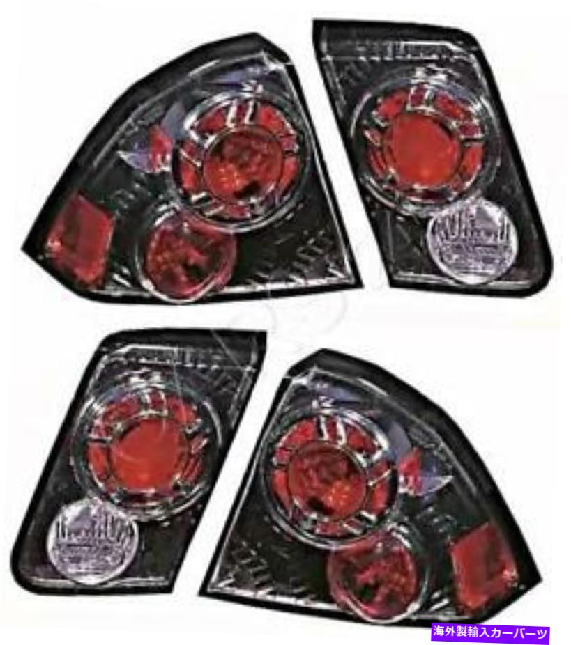 USテールライト レポブラックテールライトリアランプフルセットフィットホンダシビックセダン2001-2005 DEPO Black Tail Light Rear Lamp Full SET Fits HONDA Civic Sedan 2001-2005【並行輸入品】