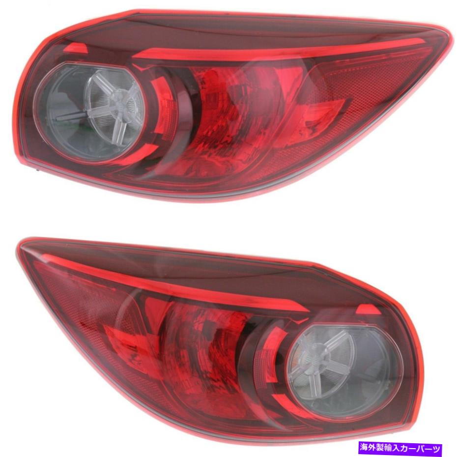 USテールライト 2014-2017 Mazda 3スポーツセットの2つのスポーツセットのテールライト Tail Light For 2014-2017 Mazda 3 Sport Set of 2 Left and Right Outer CAPA【並行輸入品】