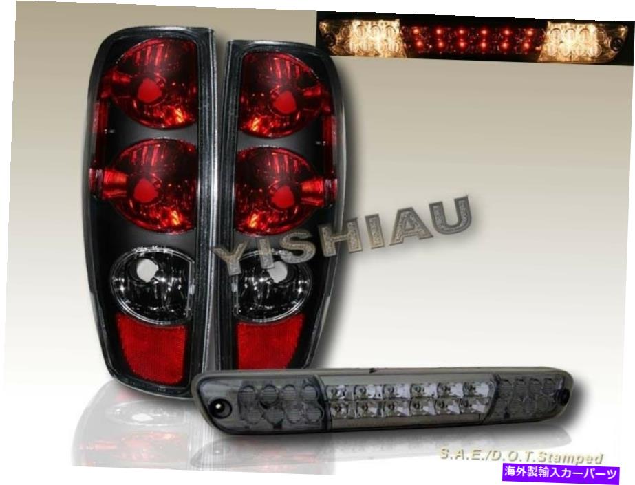 USテールライト 04-10 Chevy Colorado / GMCキャニオンテールライトブラック+ 04-08 LED 3RDブレーキライト 04-10 CHEVY COLORADO / GMC CANYON TAIL LIGHTS BLACK + 04-08 LED 3RD BRAKE LIGHT【並行輸入品】