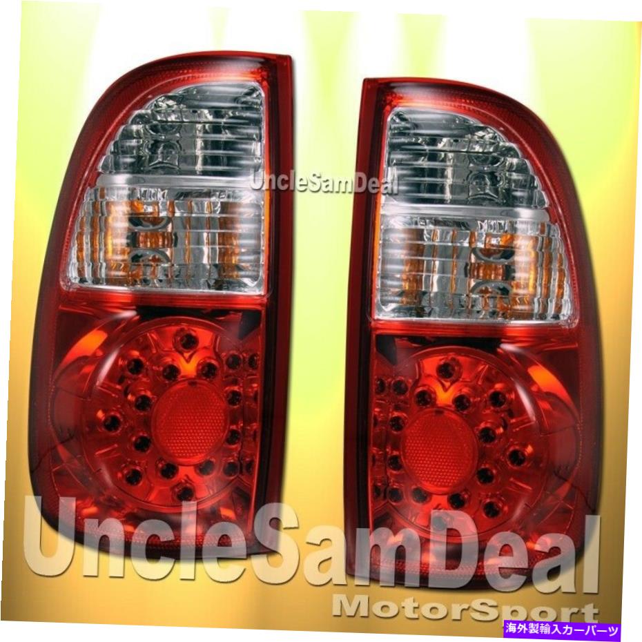 USテールライト 05-06トヨタツンドラスタンダードキャブOEスタイルレッドクリアLEDテールライトペア FOR 05-06 TOYOTA TUNDRA STANDARD CAB OE STYLE RED CLEAR LED TAIL LIGHTS PAIR【並行輸入品】