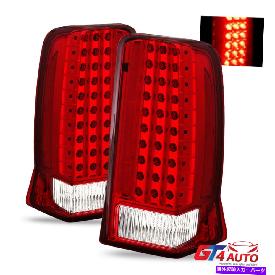 USテールライト 2002-2006キャデラックエスカレードのための赤いクリアLEDブレーキテールライト Red Clear LED Brake Tail Lights For 2002-2006 Cadillac Escalade【並行輸入品】