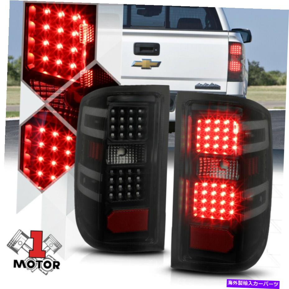USテールライト ブラック/スモーク*フルLED *テールライトランプリバースブレーキ14~19 Silverado / Sierra Black/Smoked *Full LED* Tail Light Lamp Reverse Brake for 14-19 Silverado/Sierra【並行輸入品】