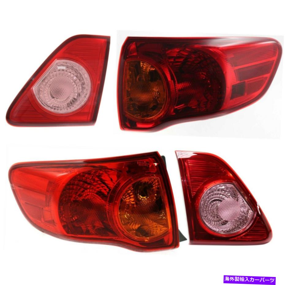 USテールライト 2009-2010トヨタカローラの運転手および助手席側のテールライト Tail Light For 2009-2010 Toyota Corolla Driver and Passenger Side【並行輸入品】|Us Custom Parts Shop USDM