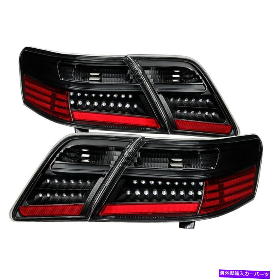 USテールライト TOYOTA 07-09カムリブラックLEDリアテールライトランプアップグレードセット Fit Toyota 07-09 Camry Black LED Rear Tail Lights Lamps Upgraded Set【並行輸入品】