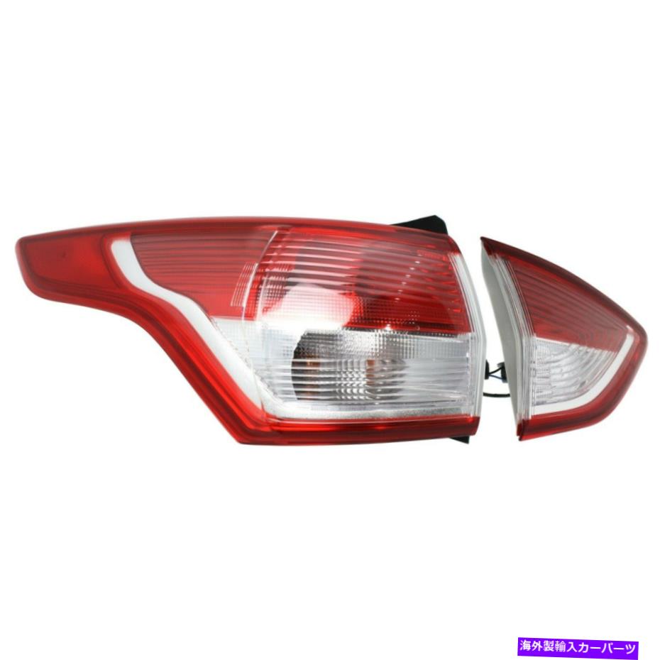USテールライト 2013-2016フォードエスケープ運転者側の内側と外側のテールライト Tail Light For 2013-2016 Ford Escape Driver Side Inner and Outer【並行輸入品】｜Us Custom Parts Shop USDM