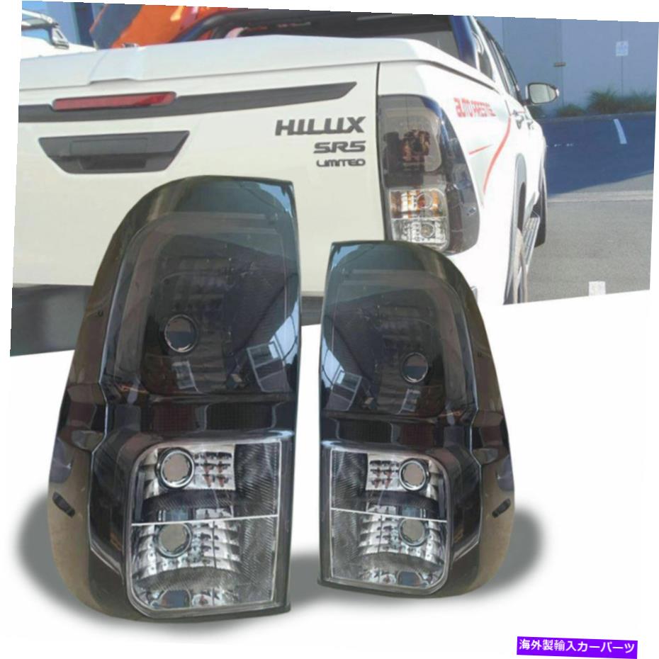 USテールライト トヨタヒルクレボM70 M80 2015-2020のためのスモークレンズリアランプテールライトフィット SMOKE LENS REAR LAMP TAIL LIGHT FIT FOR TOYOTA HILUX REVO M70 M80 2015-2020【並行輸入品】