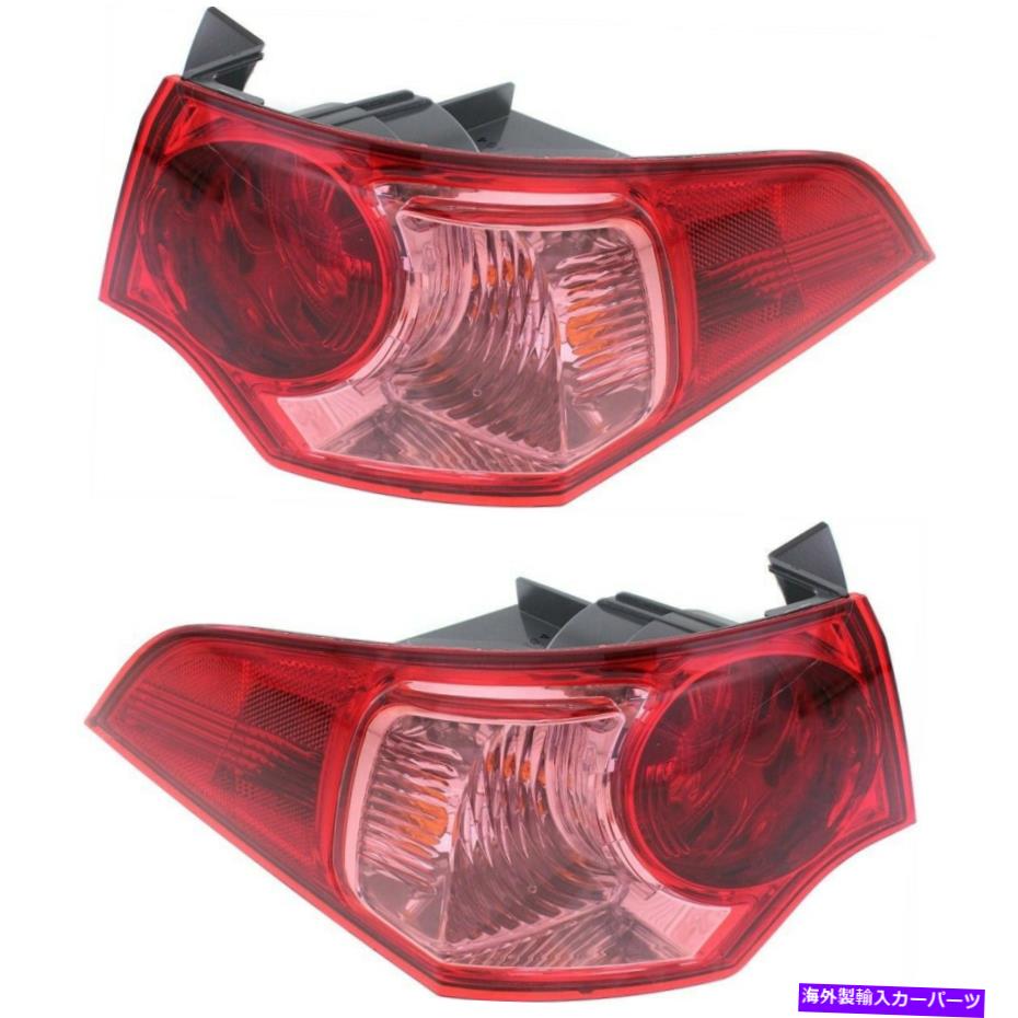 USテールライト 2011年から2014年のハロゲンテールライトセットAcura TSX外側の赤いレンズW /電球2pcs Halogen Tail Light Set For 2011-2014 Acura TSX Outer Red Lens w/ Bulbs 2Pcs【並行輸入品】|Us Custom Parts Shop USDM