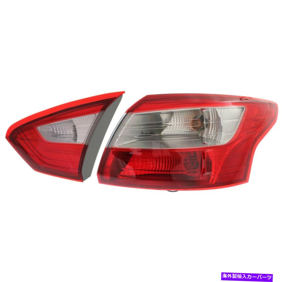 USテールライト テールライトブレーキライトランプ旅客右側RH用12-14フォーカスフォーカス Tail Light Brake Light Lamp Passenger Right Side RH For 12-14 Ford Focus【並行輸入品】