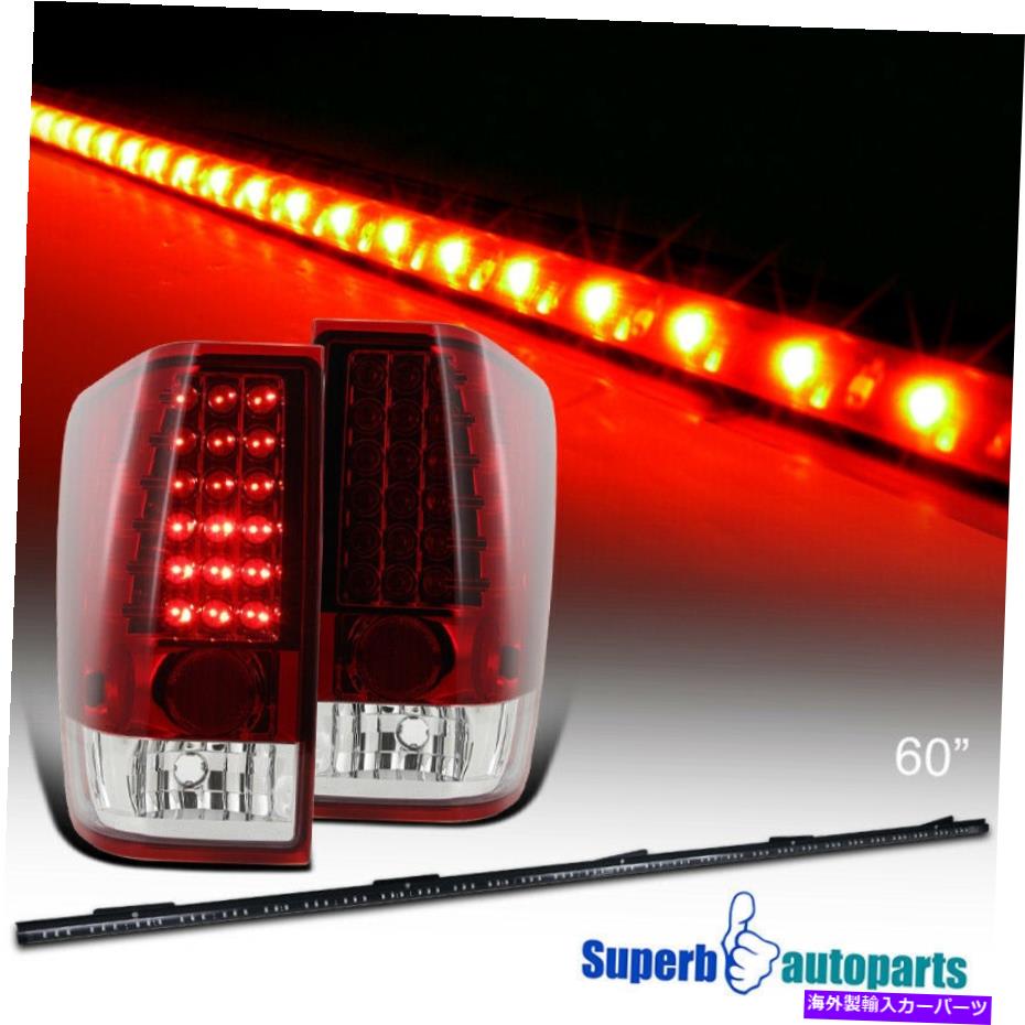 USテールライト 2004-2015タイタンレッドLEDテールライト+ 60インチテールゲートバーランプ For 2004-2015 Titan Red LED Tail Lights+60" Tailgate Bar Lamp【並行輸入品】｜Us Custom Parts Shop USDM