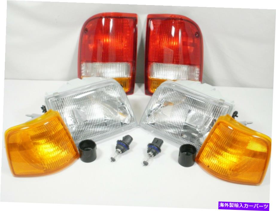 USテールライト 1993-1997フォードレンジャーライトセットヘッドライトテールブレーキマーカー信号ランプ 1993-1997 Ford Ranger Light Set Headlights Tail Brake Marker Signal Lamps【並行輸入品】