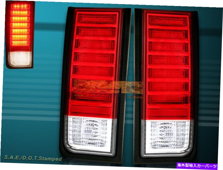 USテールライト 03 04 05 06 07 08 08 09 09 09 09 09 Hummer H2 SUVユーロ赤クリアLEDテールライトペア 03 04 05 06 07 08 09 HUMMER H2 SUV EURO RED CLEAR LED TAIL LIGHTS PAIR【並行輸入品】|Us Custom Parts Shop USDM