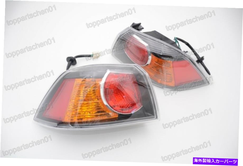 USテールライト 三菱ランサー2009-2015用ブラックホルダーの外側のテールライトリアランプのペア Black holder Outer Tail Light Rear Lamp Pair For Mitsubishi Lancer 2009-2015【並行輸入品】