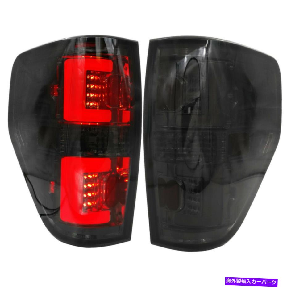 USテールライト CチューブLEDスモークレンズテールライトランプは2009-2014フォードF150ピックアップトラック C Tube LED Smoked Lens Tail Lights Lamp For 2009-2014 Ford F150 Pickup Trucks【並行輸入品】