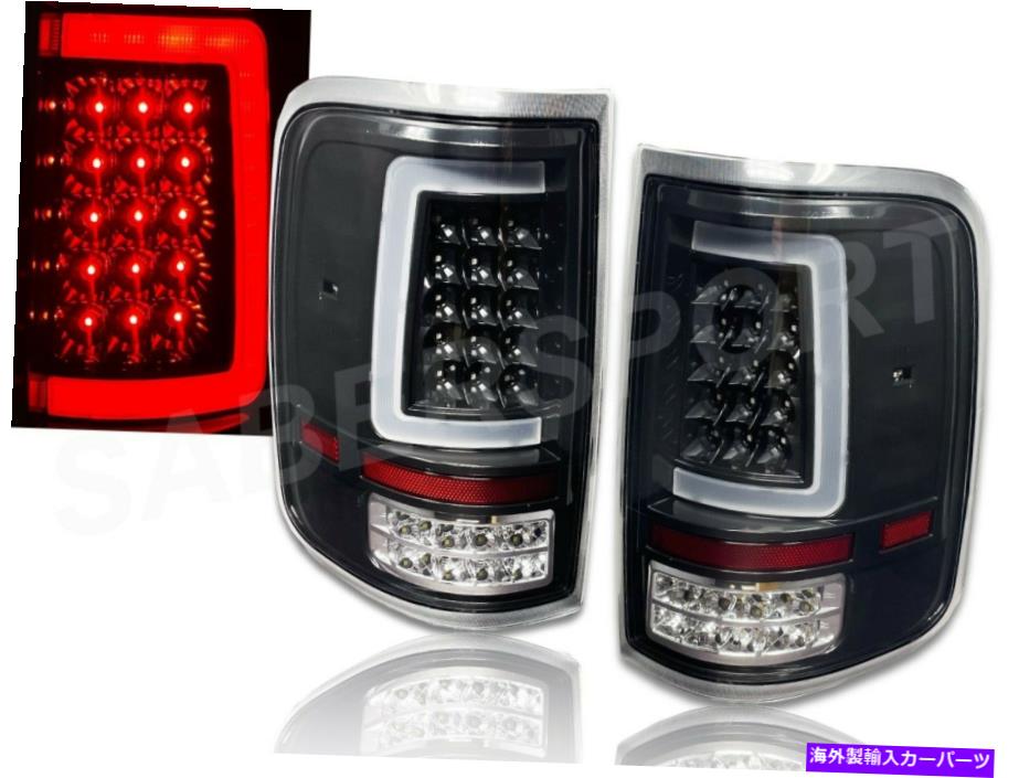 USテールライト 2004-2008フォードF-150のためのペアブラッククリアC-BARフルLEDのテールライトのセット Set of Pair Black Clear C-Bar Full LED Taillights for 2004-2008 Ford F-150【並行輸入品】