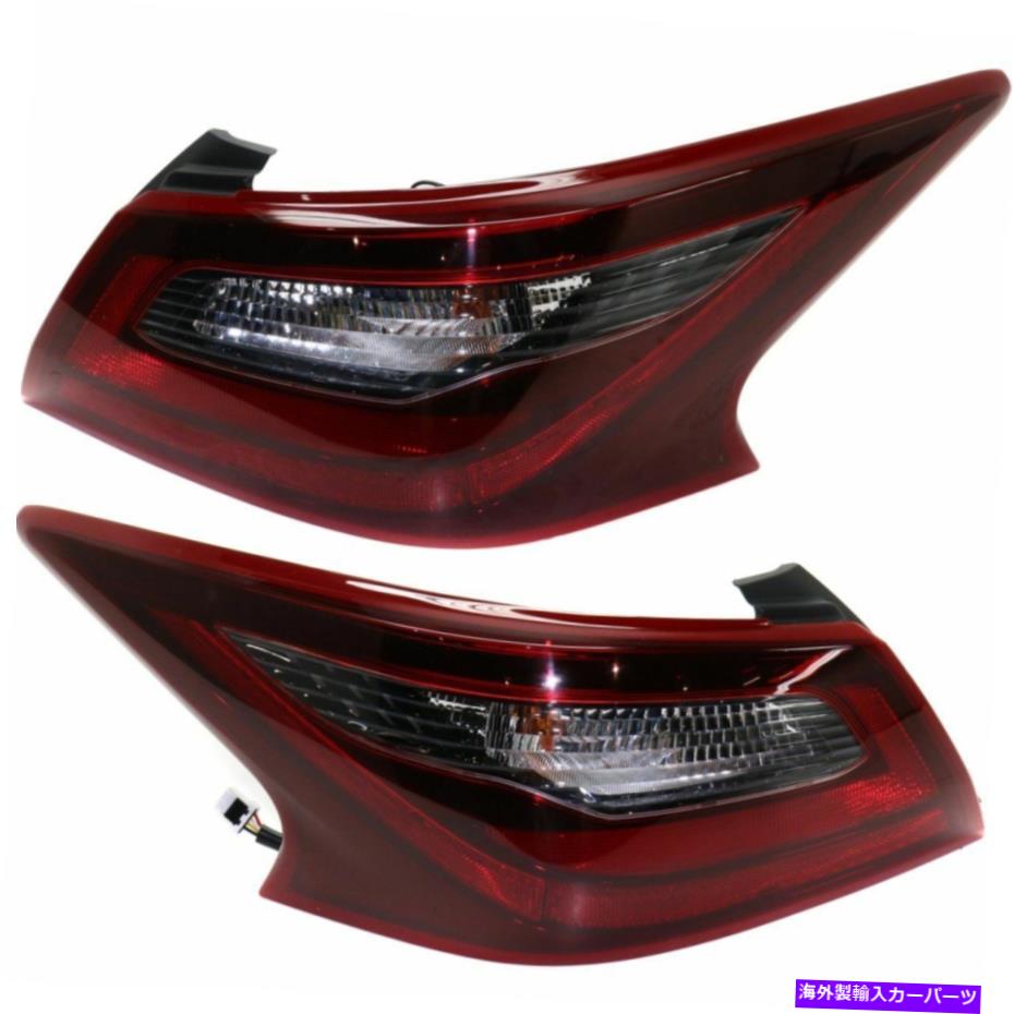 USテールライト 日産Altima Sedan SR 2016 2017 Pay Tail Lights Taillightsリアランプのためのフィット FIT FOR NISSAN ALTIMA SEDAN SR 2016 2017 PAIR TAIL LIGHTS TAILLIGHTS REAR LAMPS【並行輸入品】