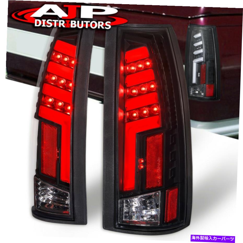 USテールライト 黒赤チューブLEDテールライトランプは1988年から1998年のシボレーC10 C1500 K1500 C / Kの設定 Black Red Tube LED Tail Lights Lamps Set For 1988-1998 Chevy C10 C1500 K1500 C/K【並行輸入品】