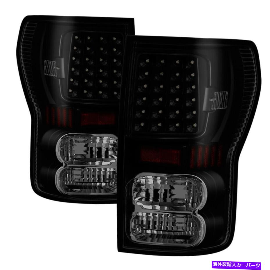 USテールライト トヨタ07-13ツンドラブラックスモークLEDテールライトブレーキランプ左右セット Toyota 07-13 Tundra Black Smoked LED Tail Lights Brake Lamps Left & Right Set【並行輸入品】