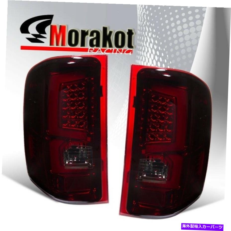 USテールライト Chevy Silverado 07-2013第2世代白CシュリーLEDテールライトスモークレッド Chevy Silverado 07-2013 2nd Generation White C-Streak LED Tail Light Smoke Red【並行輸入品】