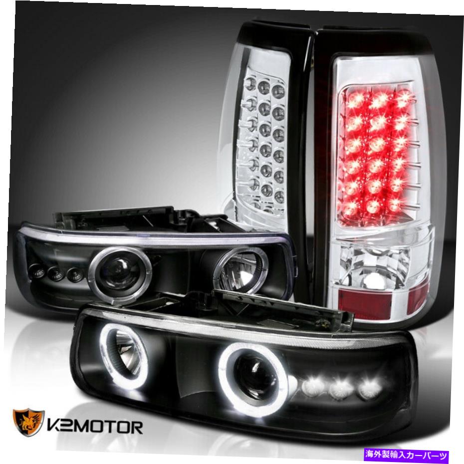 USテールライト 1999年から2002年Silverado Black Haloプロジェクターヘッドライト+ Chrome LEDテールランプ For 1999-2002 Silverado Black Halo Projector Headlights+Chrome LED Tail Lamps【並行輸入品】｜Us Custom Parts Shop USDM 49,415円