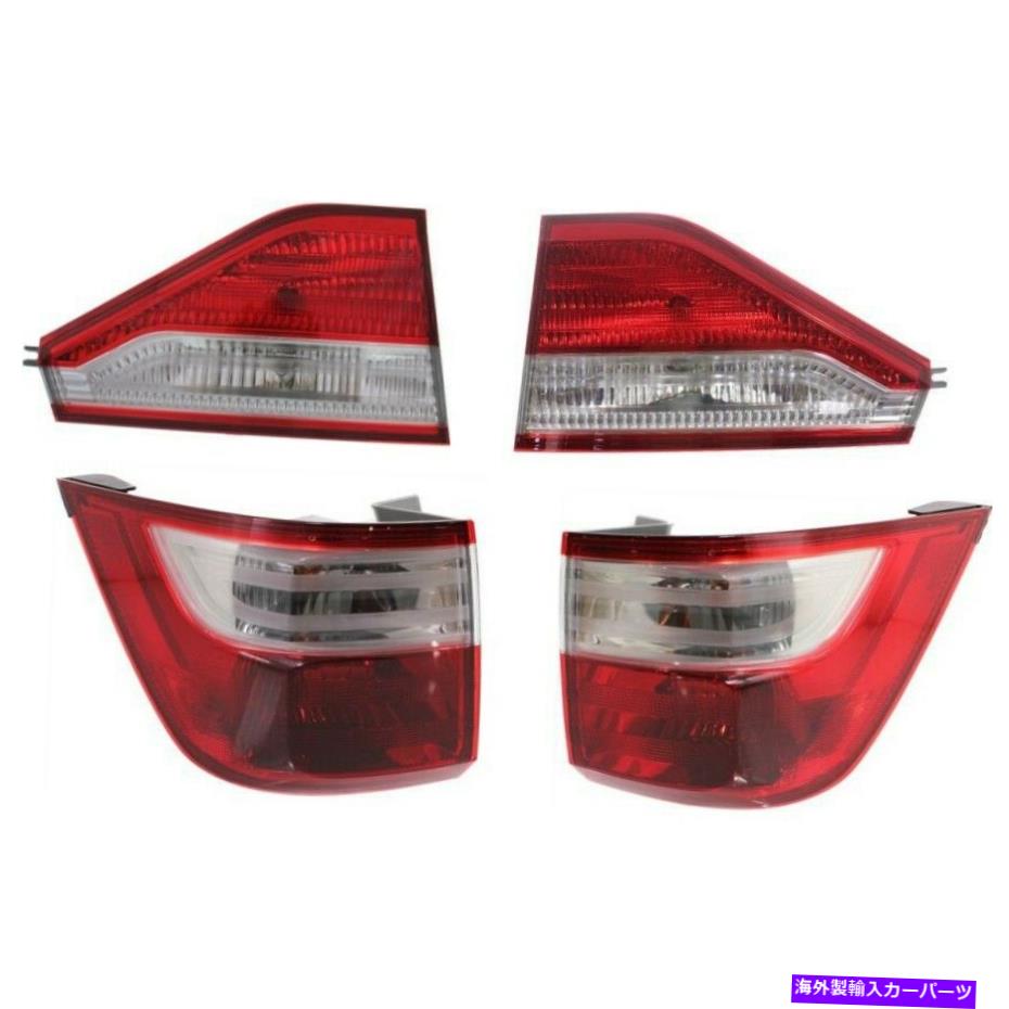 USテールライト 2011-2013 Honda Odyssey CLR / RD W / ODY / OUTR / BLBS 4PCSのためのハロゲンテールライトセット Halogen Tail Light Set For 2011-2013 Honda Odyssey Clr/Rd w/ Innr/Outr/Blbs 4Pcs【並行輸入品】｜Us Custom Parts Shop USDM