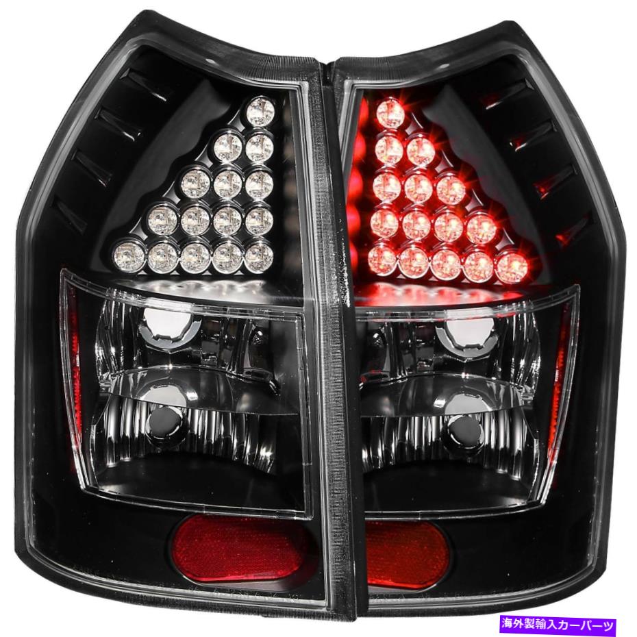 USテールライト フィット05-08ドッジマグナムテールライト左右ペアW /クリアレンズ＆ブラック Fits 05-08 Dodge Magnum Tail Lights Left & Right Pair w/ Clear Lens & Black【並行輸入品】