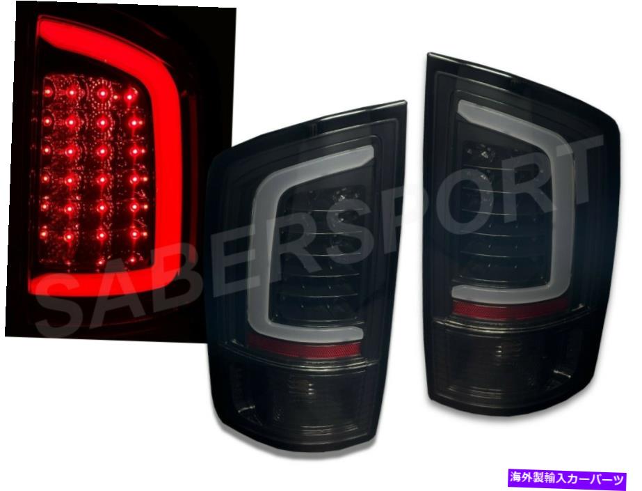 USテールライト 02-05 RAM 1500 / 03-06 RAM 2500 3500のための黒の煙C-BAR LEDのテールライトのセット Set of Black Smoke C-BAR LED Taillights for 02-05 Ram 1500 / 03-06 Ram 2500 3500【並行輸入品】