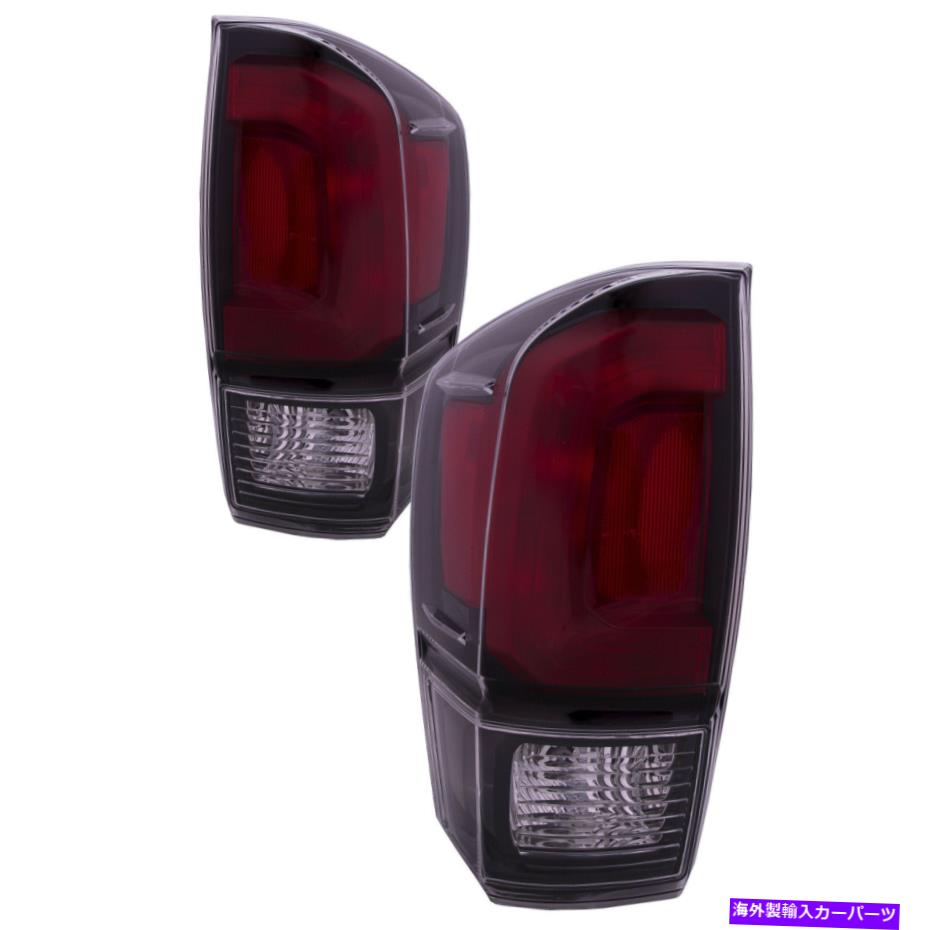 USテールライト テールライトセットブラックベゼルペアフィット2017-2018トヨタタコマ Tail Lights Set Black Bezel Pair Fits 2017-2018 Toyota Tacoma【並行輸入品】