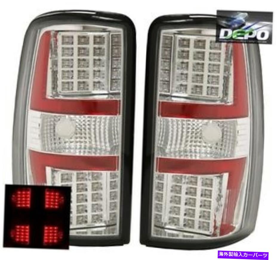 USテールライト Fit 00-06郊外のタホユコンLEDテールライトクロムデポ fit 00-06 Suburban Tahoe Yukon LED Tail Lights Chrome DEPO【並行輸入品】