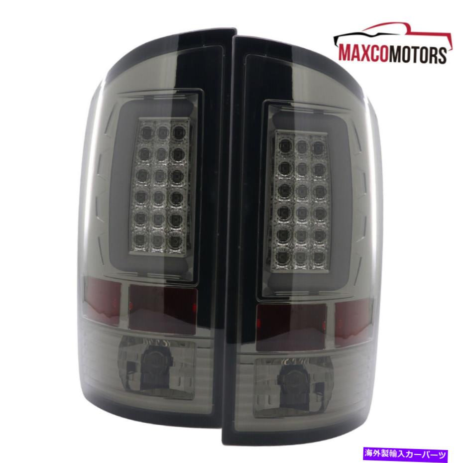 USテールライト 2007-2008 RAM 1500 2500テールライトLEDターン信号＆ブレーキランプ Smoke For 2007-2008 Ram 1500 2500 Tail Lights LED Turn Signal & Brake Lamps【並行輸入品】