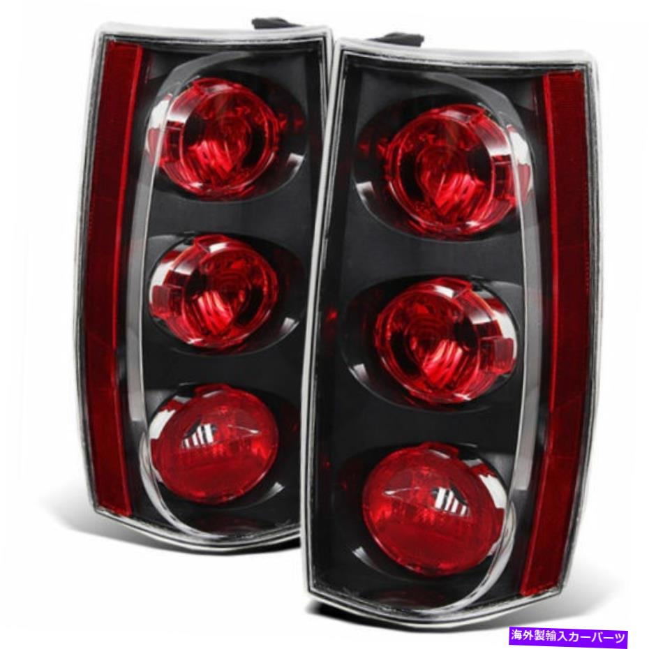 USテールライト GMC Yukon 2007-2014ブラックテールライトXLデナリW /電球後部ランプテールペア GMC YUKON 2007-2014 BLACK TAIL LIGHTS XL DENALI W/BULBS REAR LAMPS TAIL PAIR【並行輸入品】
