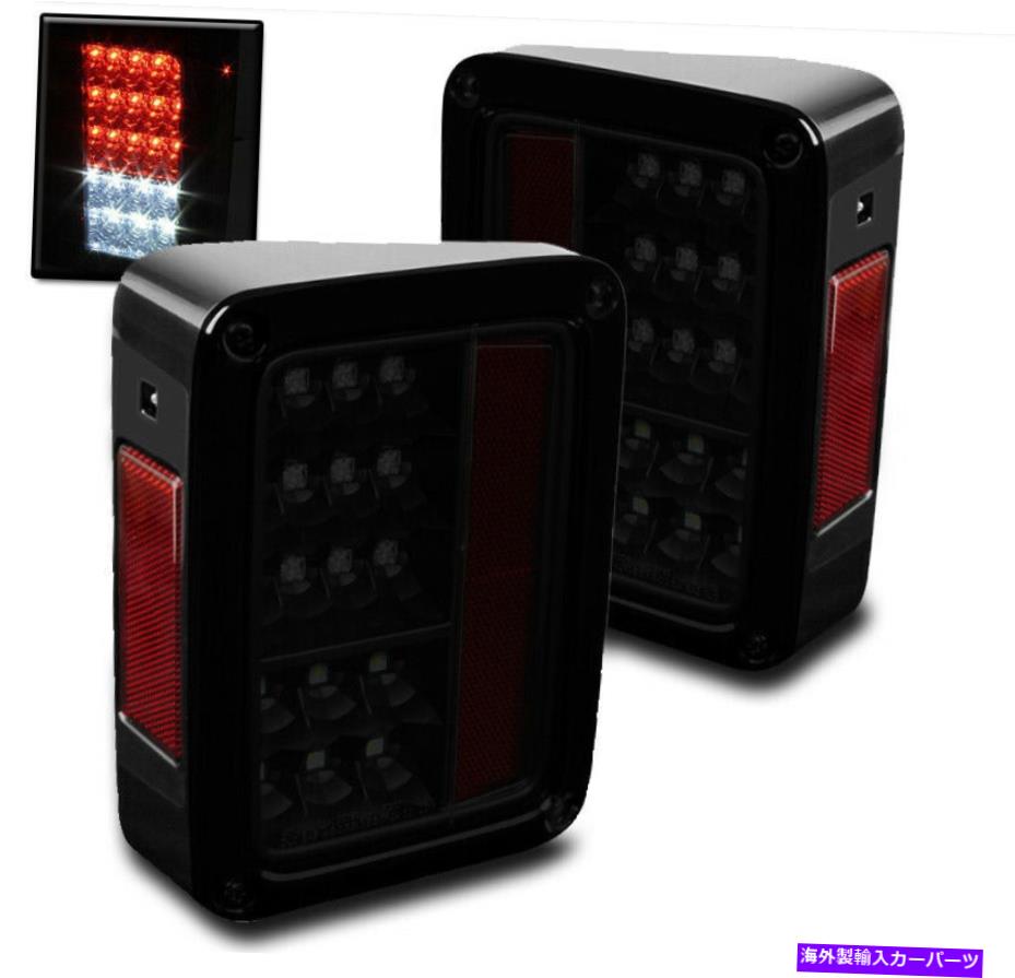 USテールライト 2007-2014 Wrangler LED Altezzaリアテールブレーキライトランプブラック/スモークセット FOR 2007-2014 WRANGLER LED ALTEZZA REAR TAIL BRAKE LIGHTS LAMPS BLACK/SMOKE SET【並行輸入品】
