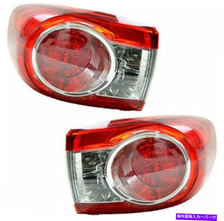 USテールライト OEM右+左外側テールランプ4DR Taillightフィットトヨタカローラ2011-2013 OEM Right +Left Outer Tail Lamp 4DR Taillight fit For Toyota Corolla 2011-2013【並行輸入品】