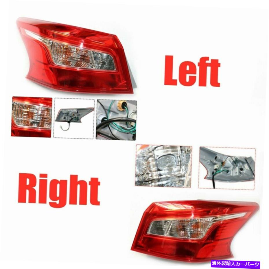 USテールライト 2016-2018日産SENTRA LH RHアウターのペアテールライト Pair Tail Light for 2016-2018 Nissan Sentra LH RH Outer【並行輸入品】