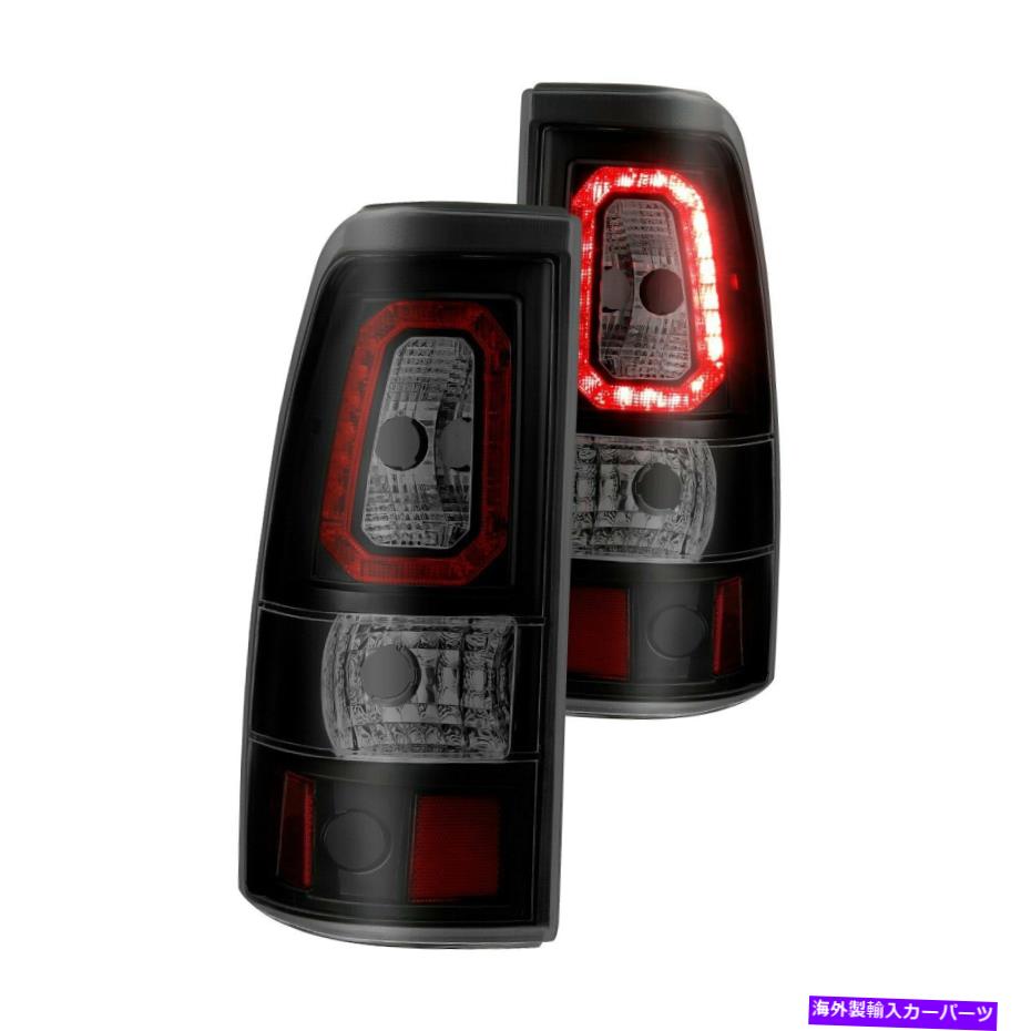 USテールライト シボレーSilverado 1500 Classic 07 Anzoブラック/スモークプランクスタイルLEDテールライト For Chevy Silverado 1500 Classic 07 Anzo Black/Smoke Plank Style LED Tail Lights【並行輸入品】