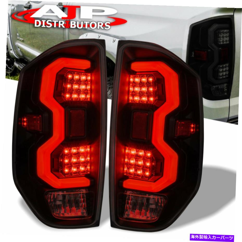 USテールライト 2014-2021トヨタツンドラのためのダークブラックスモークLEDテールライトブレーキランプペア Dark Black Smoke LED Tail Lights Brake Lamps Pair For 2014-2021 Toyota Tundra【並行輸入品】