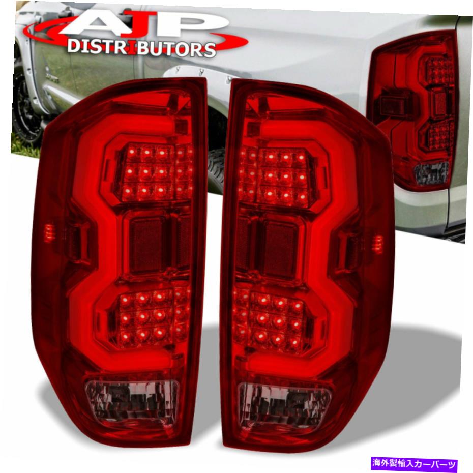 USテールライト 赤い喫煙LEDテールライトブレーキランプアセンブリペアは2014-2021トヨタツンドラ Red Smoked LED Tail Lights Brake Lamps Assembly Pair For 2014-2021 Toyota Tundra【並行輸入品】 50,282円
