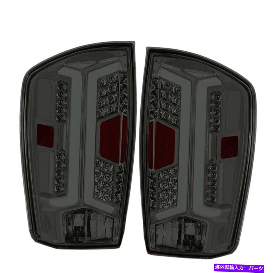 USテールライト フィット16-18トヨタタコマチューブホワイトストリークLEDテールライトスモークレンズ/クロム Fit 16-18 Toyota Tacoma Tube White Streak Led Tail Lights Smoked Lens / Chrome【並行輸入品】
