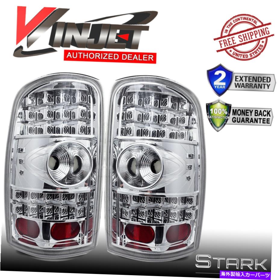 USテールライト 00-06タホ郊外のYukonテールライトクロムクリアLEDランプ - ペア 00-06 Tahoe Suburban Yukon Tail Light Chrome Clear LED Lamps - PAIR【並行輸入品】｜Us Custom Parts Shop USDM