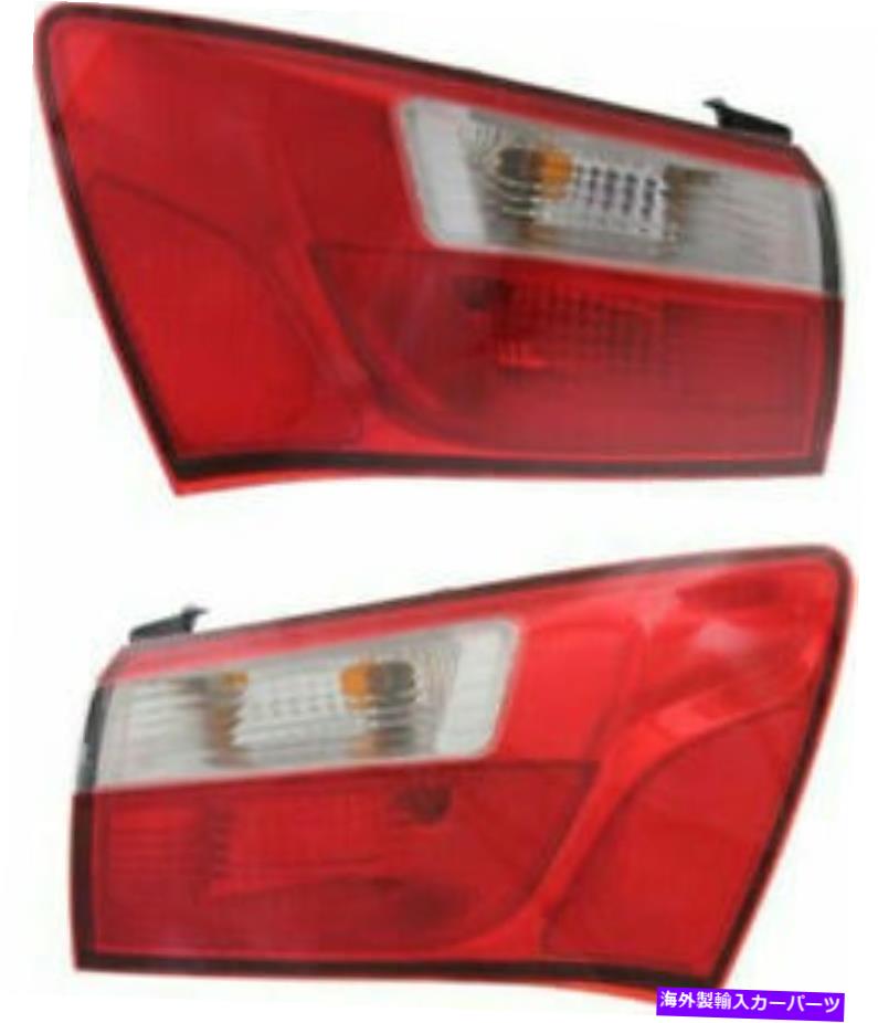 USテールライト Ki Rio Ex LX Sedan 2012 2013 2014 2014 2014 2014 2014 2014 2014 2014 2016年の末尾左右 FIT FOR KI RIO EX LX SEDAN 2012 2013 2014 2015 2016 TAIL LIGHT RIGHT & LEFT【並行輸入品】