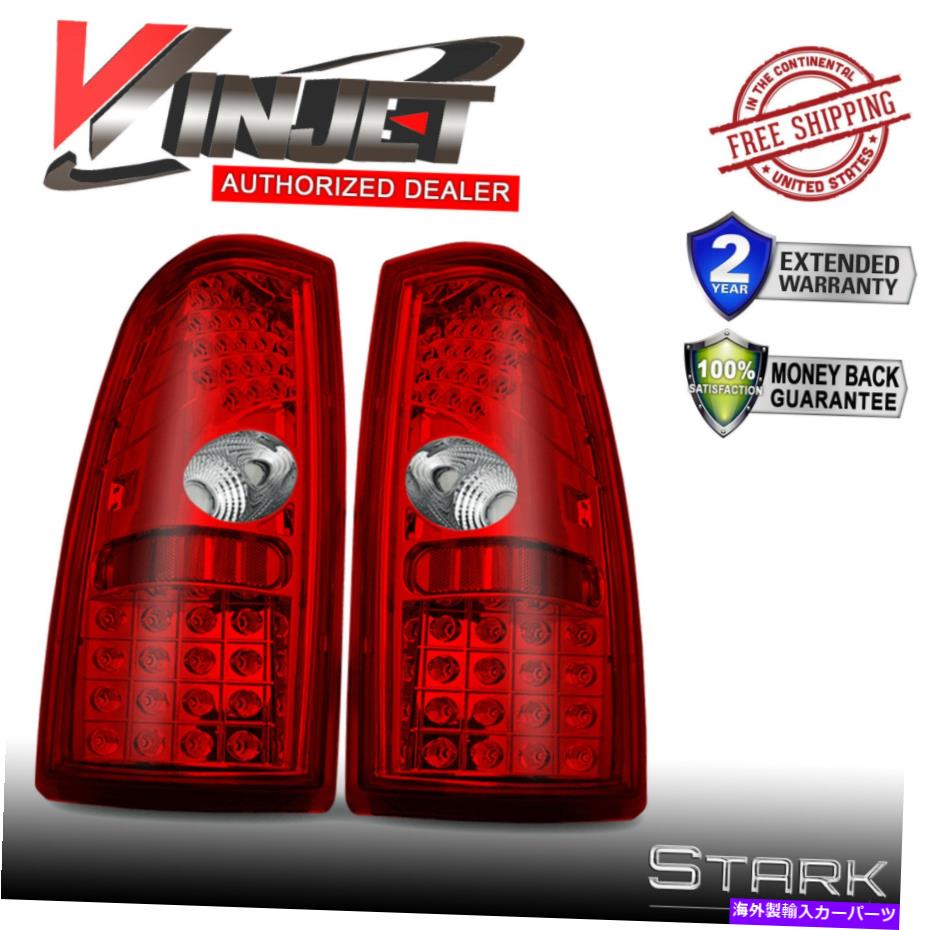 USテールライト 99-06 Silverado 99-03 GMC Sierra Teal Lights Chrome Red LEDランプ - ペア 99-06 Silverado 99-03 GMC Sierra Tail Lights Chrome Red LED Lamps - PAIR【並行輸入品】