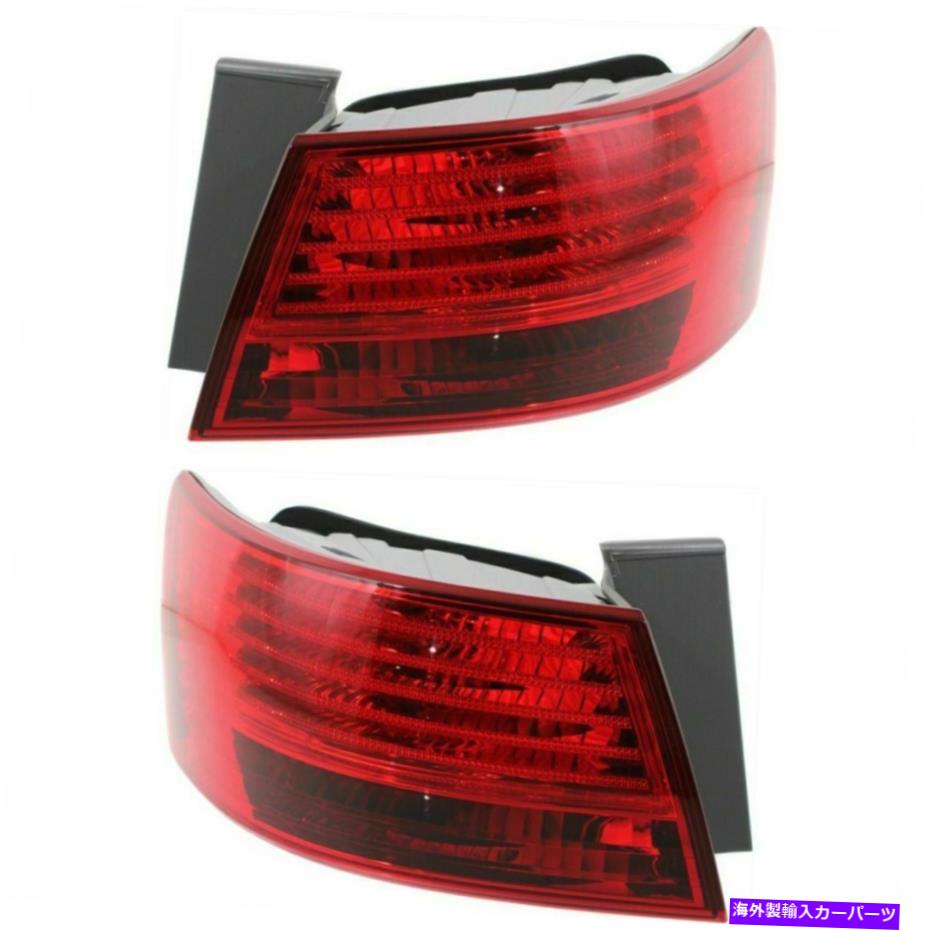 USテールライト 2008-2010 Hyundai Sonataのハロゲンテールライトセットアウタークリア/レッドW /球根2ピース Halogen Tail Light Set For 2008-2010 Hyundai Sonata Outer Clear/Red w/Bulbs 2Pcs【並行輸入品】
